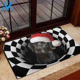 Dog Christmas Black Labrador Retriever Funny Doormat Gift For Dog Lovers Birthday Gift Home Decor Warm House Gift Welcome Mat