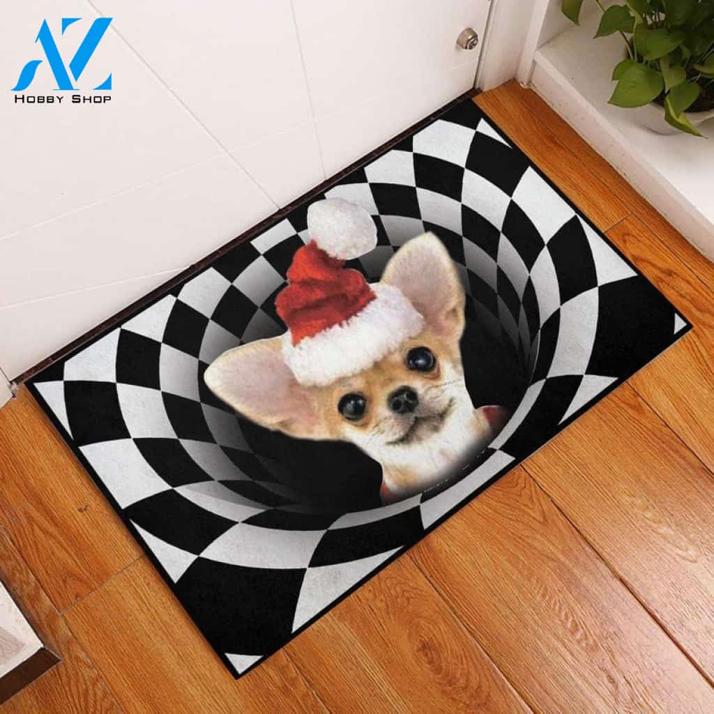 Dog Christmas Chihuahua Funny Doormat Gift For Dog Lovers Birthday Gift Home Decor Warm House Gift Welcome Mat