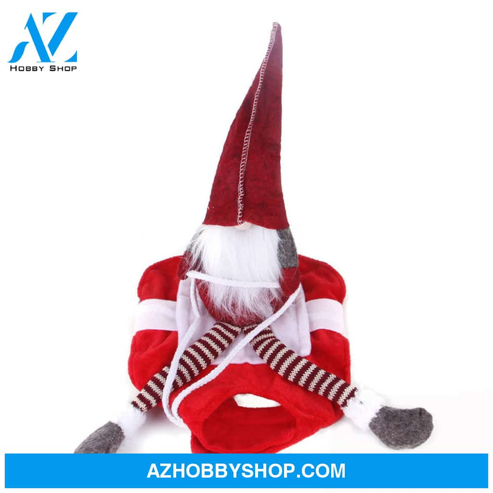 Dog Christmas Clothes Santa Claus Riding Deer Red3 / S