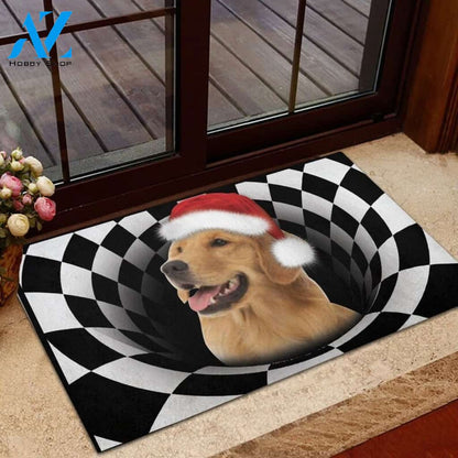 Dog Christmas Golden Retriever Funny Doormat Gift For Dog Lovers Birthday Gift Home Decor Warm House Gift Welcome Mat