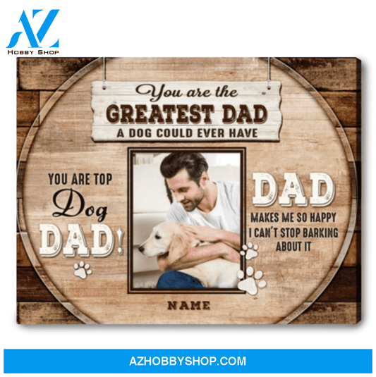 Dog Dad Father's Day Gift Fathers Day Gift For Him Custom Pet Wall Art