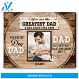 Dog Dad Father's Day Gift Fathers Day Gift For Him Custom Pet Wall Art