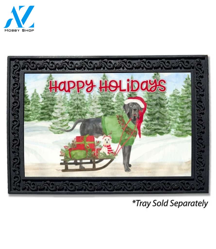 Dog Days of Christmas Happy Holidays Doormat - 18" x 30"