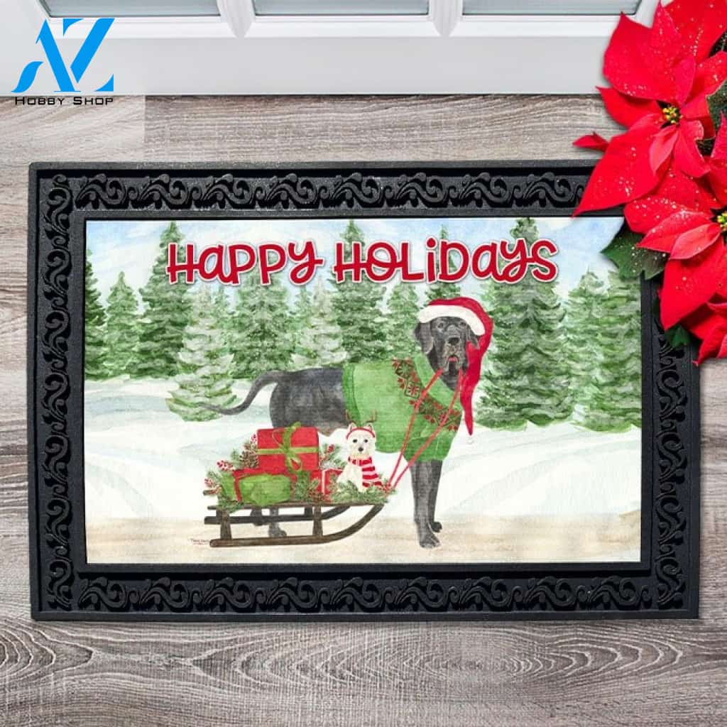 Dog Days of Christmas Happy Holidays Doormat - 18" x 30"