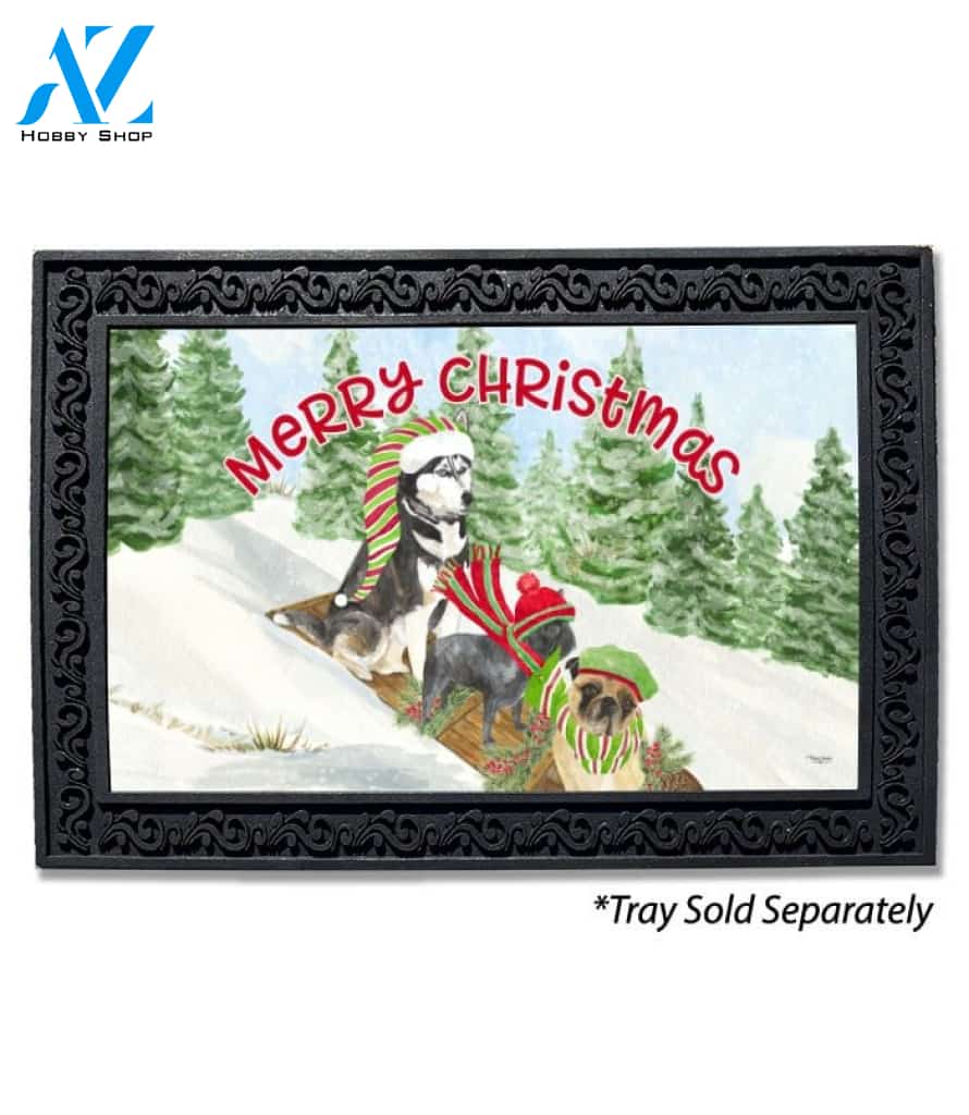 Dog Days of Christmas Merry Christmas Doormat - 18" x 30"