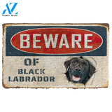 Dog Doormat 3D Beware Of Black Labrador Custom Doormat