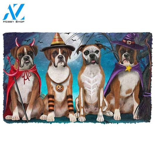 Dog Doormat 3D Boxer Dog Halloween Custom Doormat