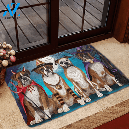 Dog Doormat 3D Boxer Dog Halloween Custom Doormat