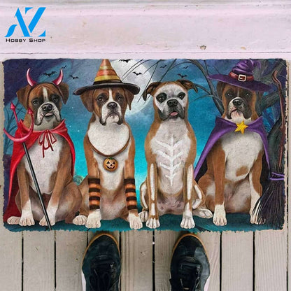 Dog Doormat 3D Boxer Dog Halloween Custom Doormat