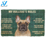 Dog Doormat 3D Bulldog's Rules Doormat