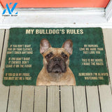 Dog Doormat 3D Bulldog's Rules Doormat