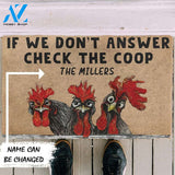 Dog Doormat 3D Check The Chicken Coop Custom Name Doormat
