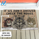 Dog Doormat 3D Check The Maine Coon House Custom Name Doormat