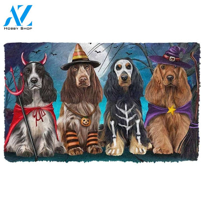 Dog Doormat 3D Cocker Spaniel Dog Halloween Custom Doormat