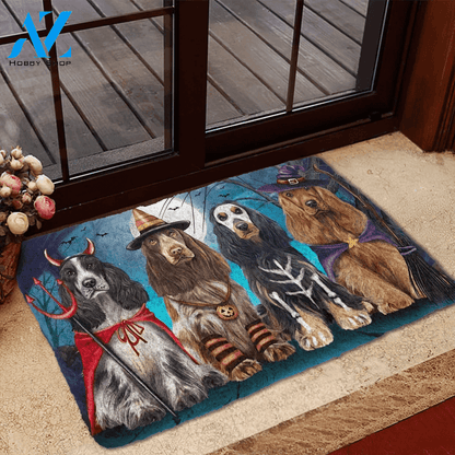 Dog Doormat 3D Cocker Spaniel Dog Halloween Custom Doormat