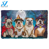 Dog Doormat 3D English Bulldog Halloween Custom Doormat