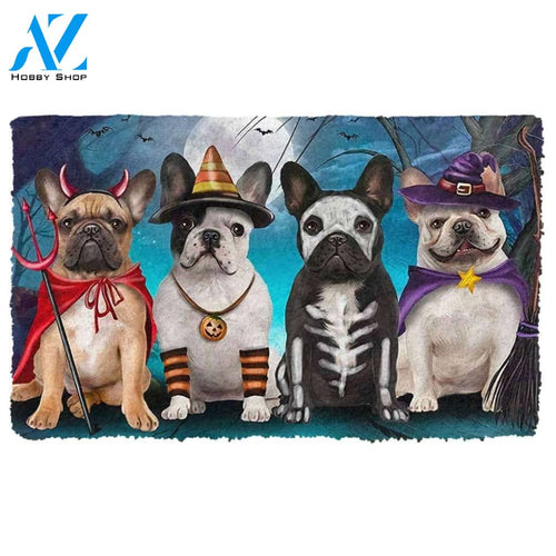 Dog Doormat 3D French Bulldog Halloween Custom Doormat