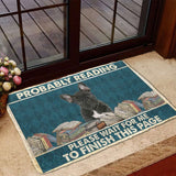 Dog Doormat 3D French Bulldog Probably Reading Please Wait Custom Doormat
