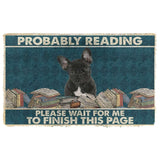 Dog Doormat 3D French Bulldog Probably Reading Please Wait Custom Doormat