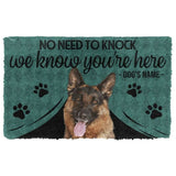 Dog Doormat 3D French Bulldog We Know Youre Here Custom Name Doormat