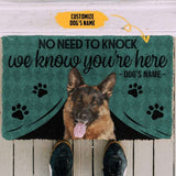 Dog Doormat 3D French Bulldog We Know Youre Here Custom Name Doormat