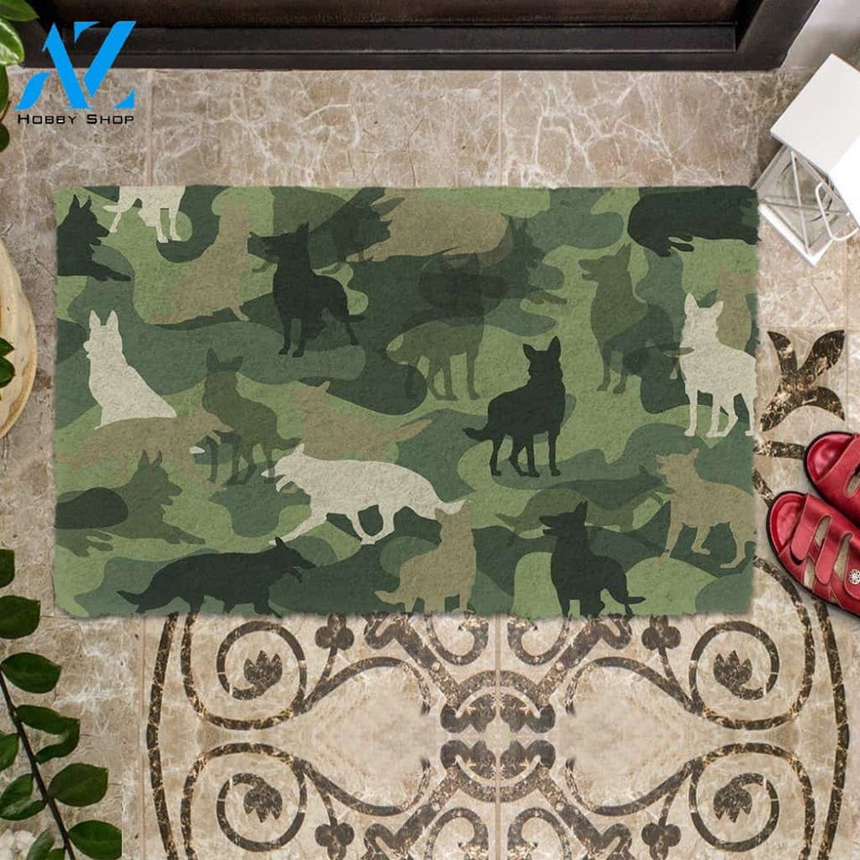 Dog Doormat 3D German Shepherd Camo Doormat