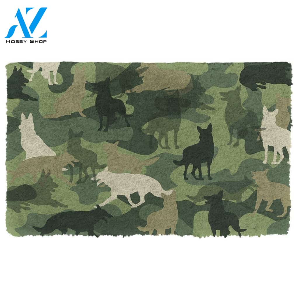 Dog Doormat 3D German Shepherd Camo Doormat