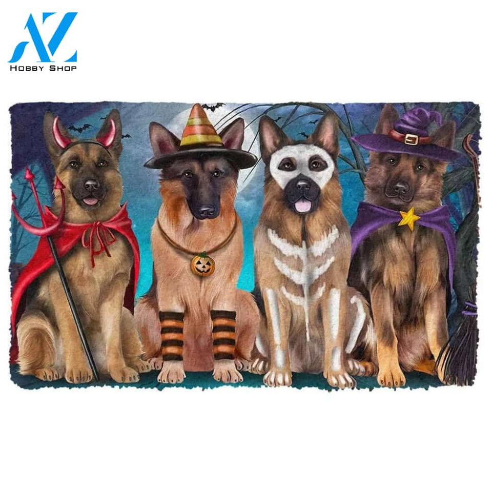 Dog Doormat 3D German Shepherd Halloween Custom Doormat