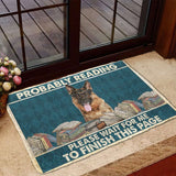 Dog Doormat 3D German Shepherd Probably Reading Please Wait Custom Doormat