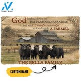 Dog Doormat 3d God Made A Farmer Custom Name Doormat
