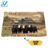 Dog Doormat 3d God Made A Farmer Custom Name Doormat