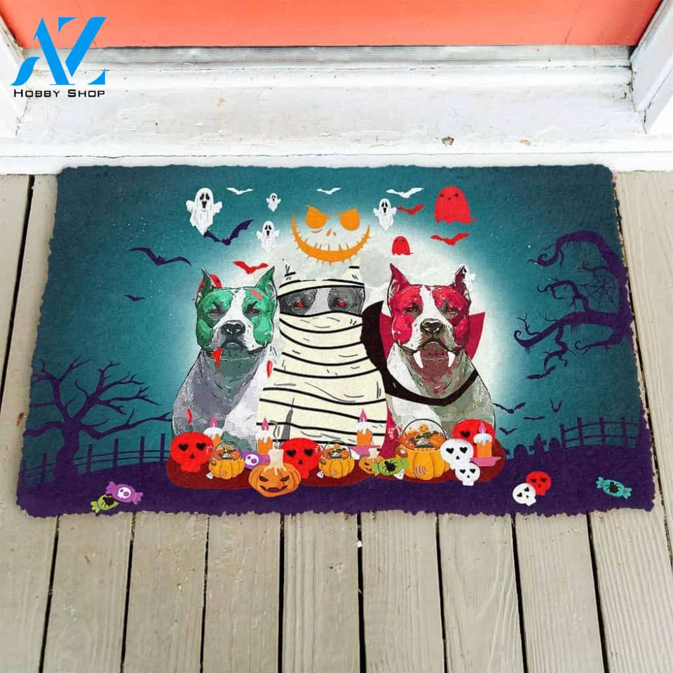 Dog Doormat 3D Halloween Bulldogs Doormat