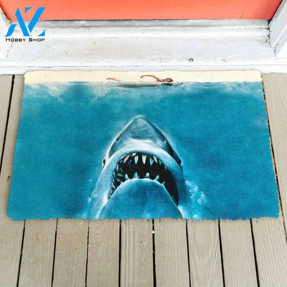 Dog Doormat 3D Halloween Shark Custom Doormat