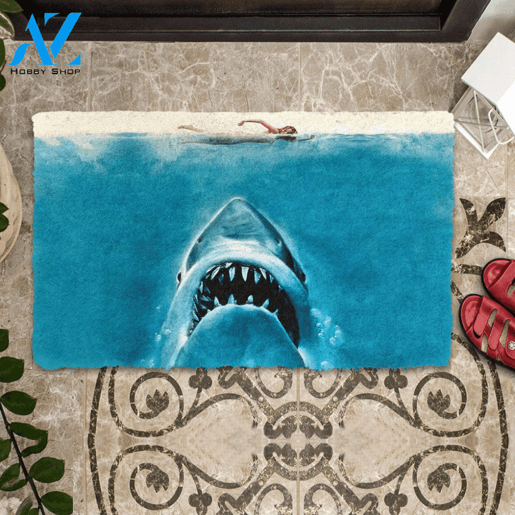 Dog Doormat 3D Halloween Shark Custom Doormat