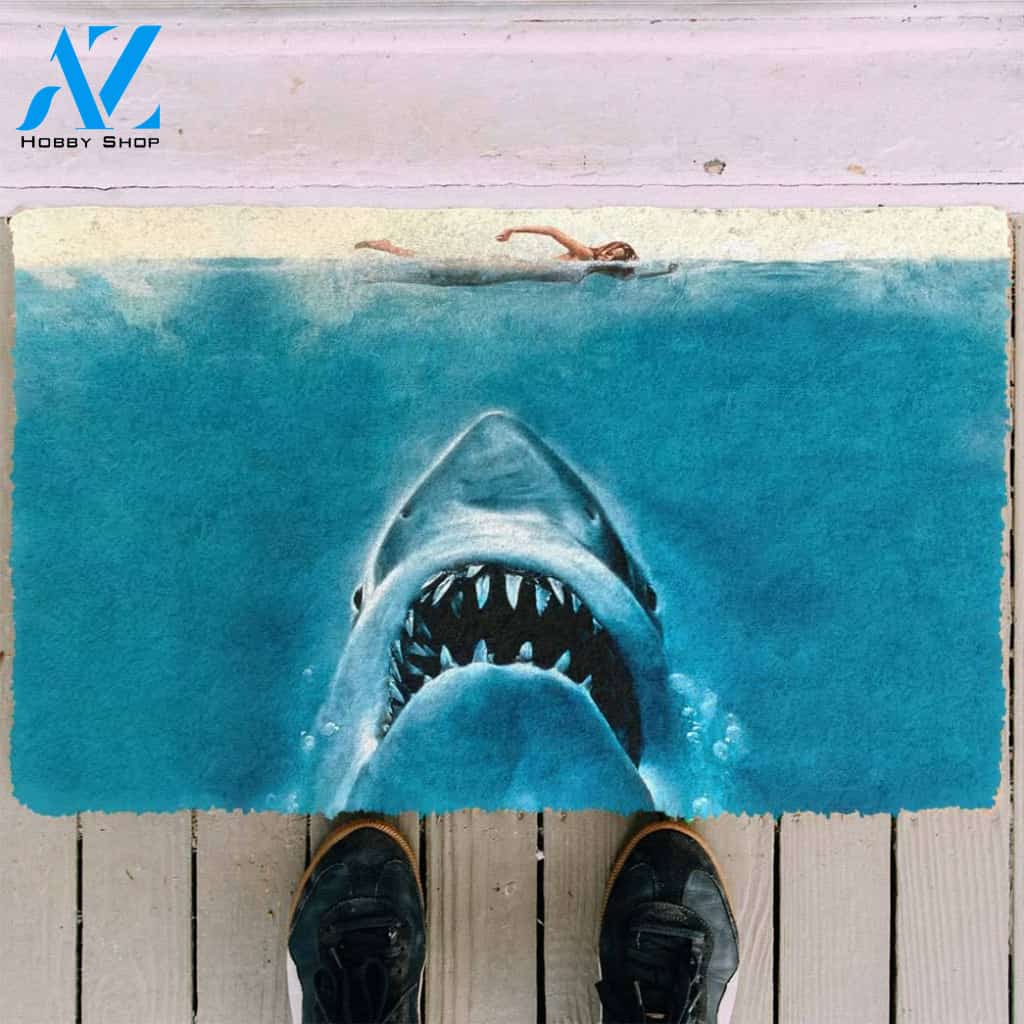Dog Doormat 3D Halloween Shark Custom Doormat