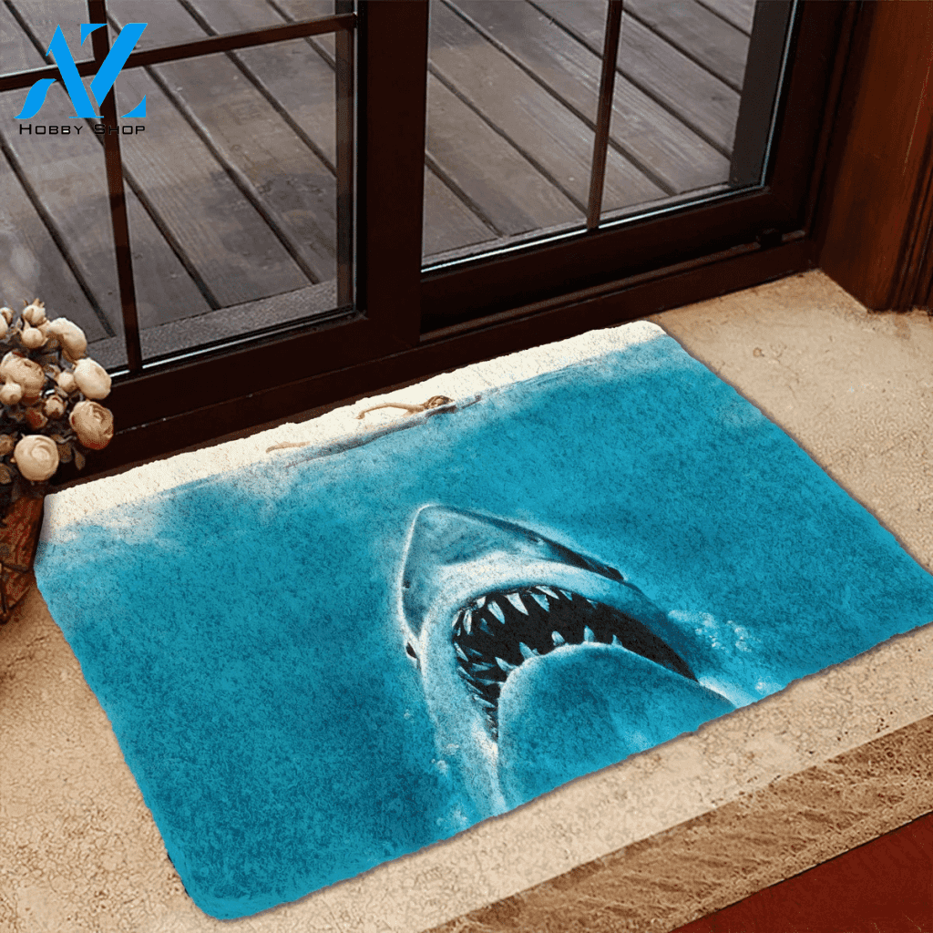 Dog Doormat 3D Halloween Shark Custom Doormat