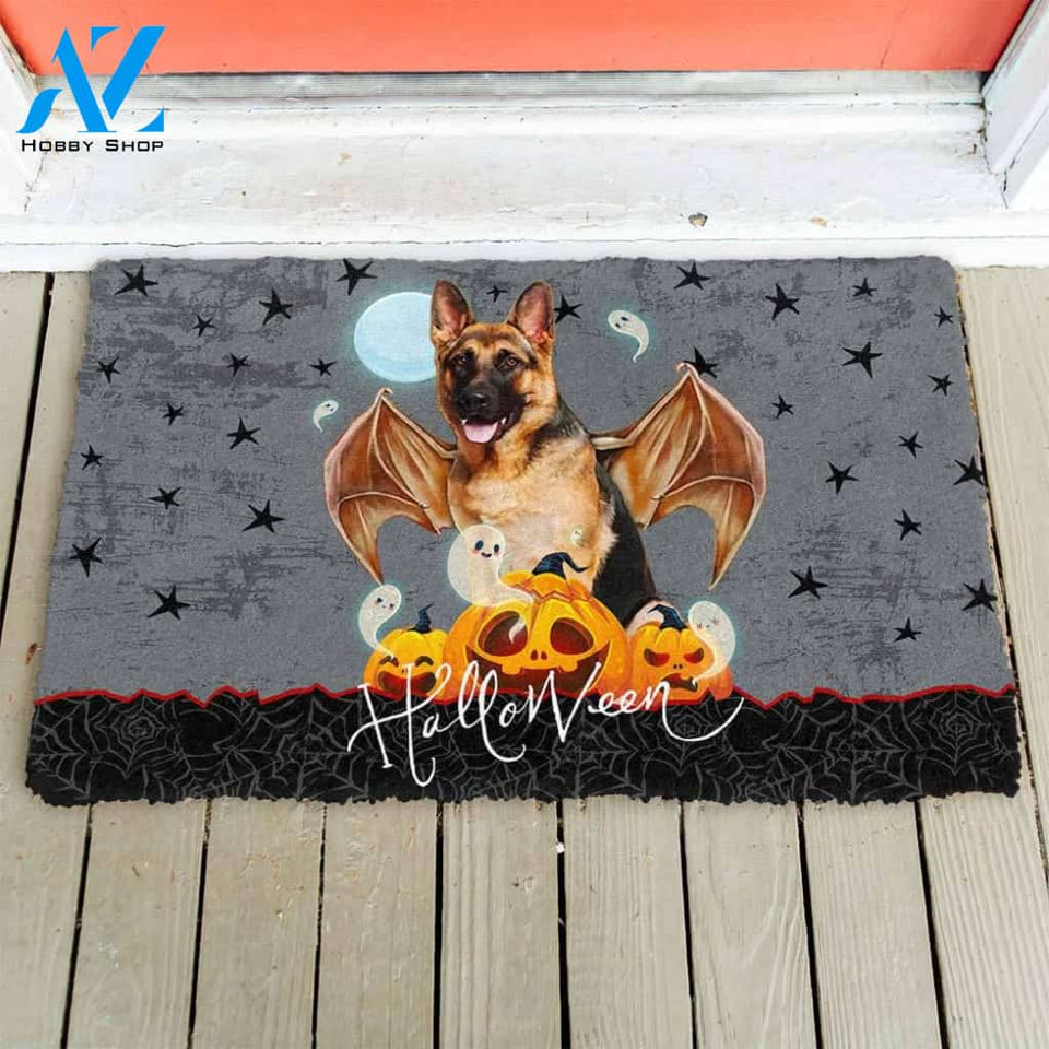 Dog Doormat 3D Halloween Vampire German Shepherd Custom Doormat