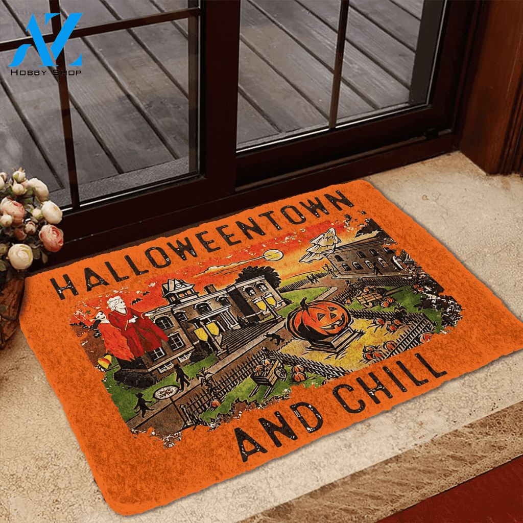 Dog Doormat 3D Halloweentown And Chill Custom Doormat