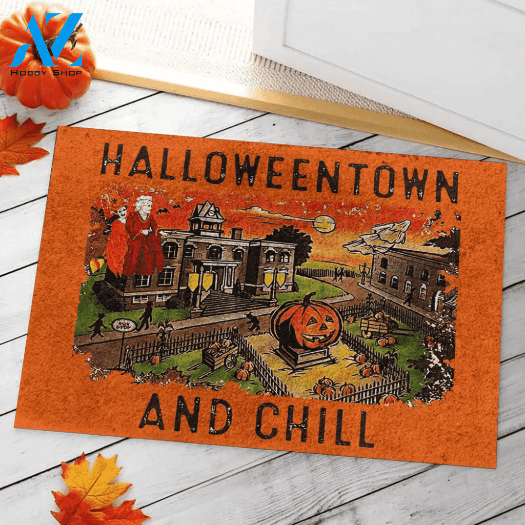Dog Doormat 3D Halloweentown And Chill Custom Doormat