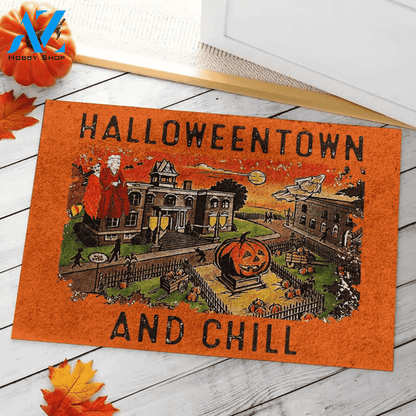 Dog Doormat 3D Halloweentown And Chill Custom Doormat