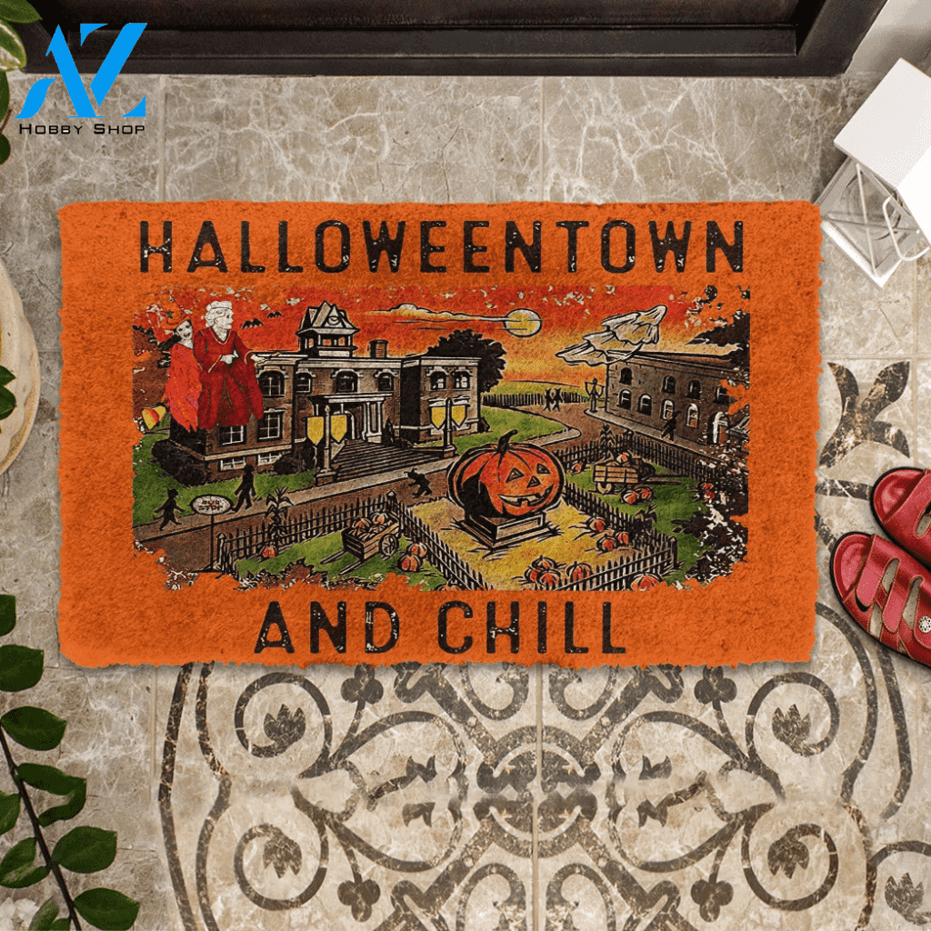 Dog Doormat 3D Halloweentown And Chill Custom Doormat