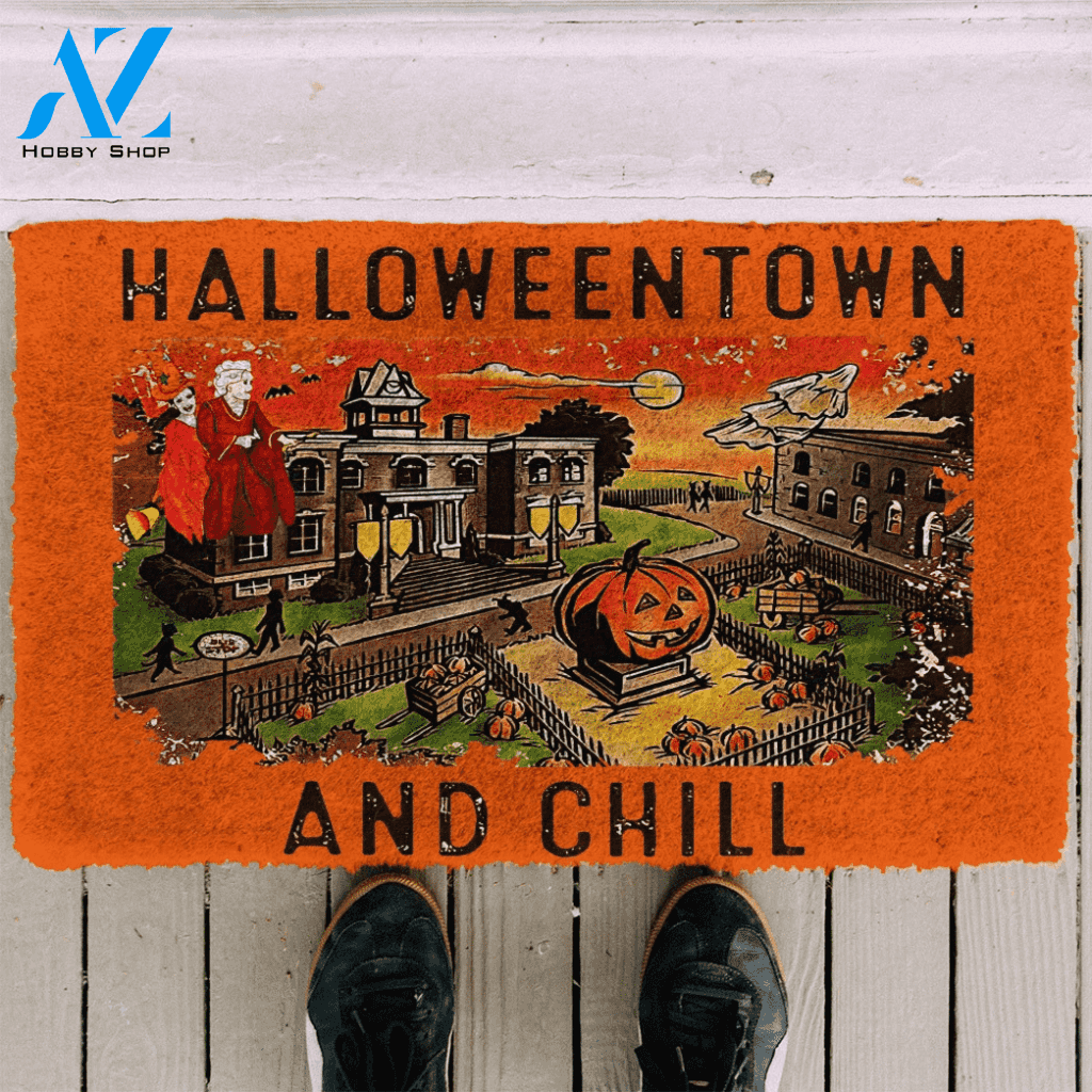 Dog Doormat 3D Halloweentown And Chill Custom Doormat