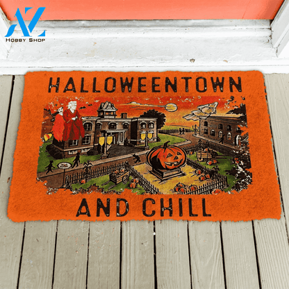 Dog Doormat 3D Halloweentown And Chill Custom Doormat