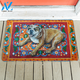 Dog Doormat 3D Happy Bulldog Custom Doormat