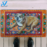 Dog Doormat 3D Happy Bulldog Custom Doormat