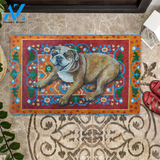 Dog Doormat 3D Happy Bulldog Custom Doormat