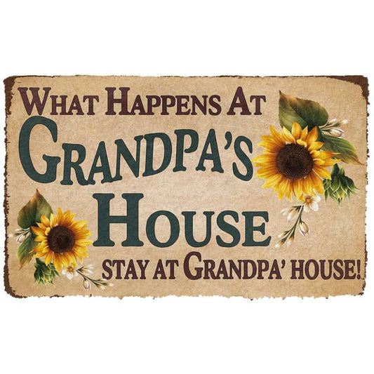 Dog Doormat 3D Happy Fathers Day Gift To My Grandpa Custom Doormat