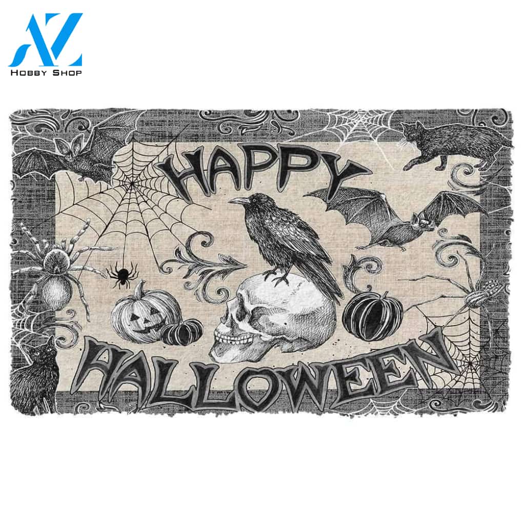 Dog Doormat 3D Happy Halloween Doormat