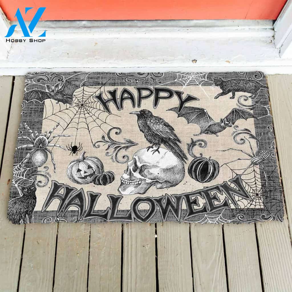 Dog Doormat 3D Happy Halloween Doormat
