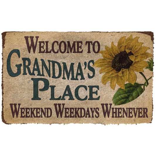 Dog Doormat 3D Happy Mothers Day Gift Welcome to Grandma's Place Custom Doormat